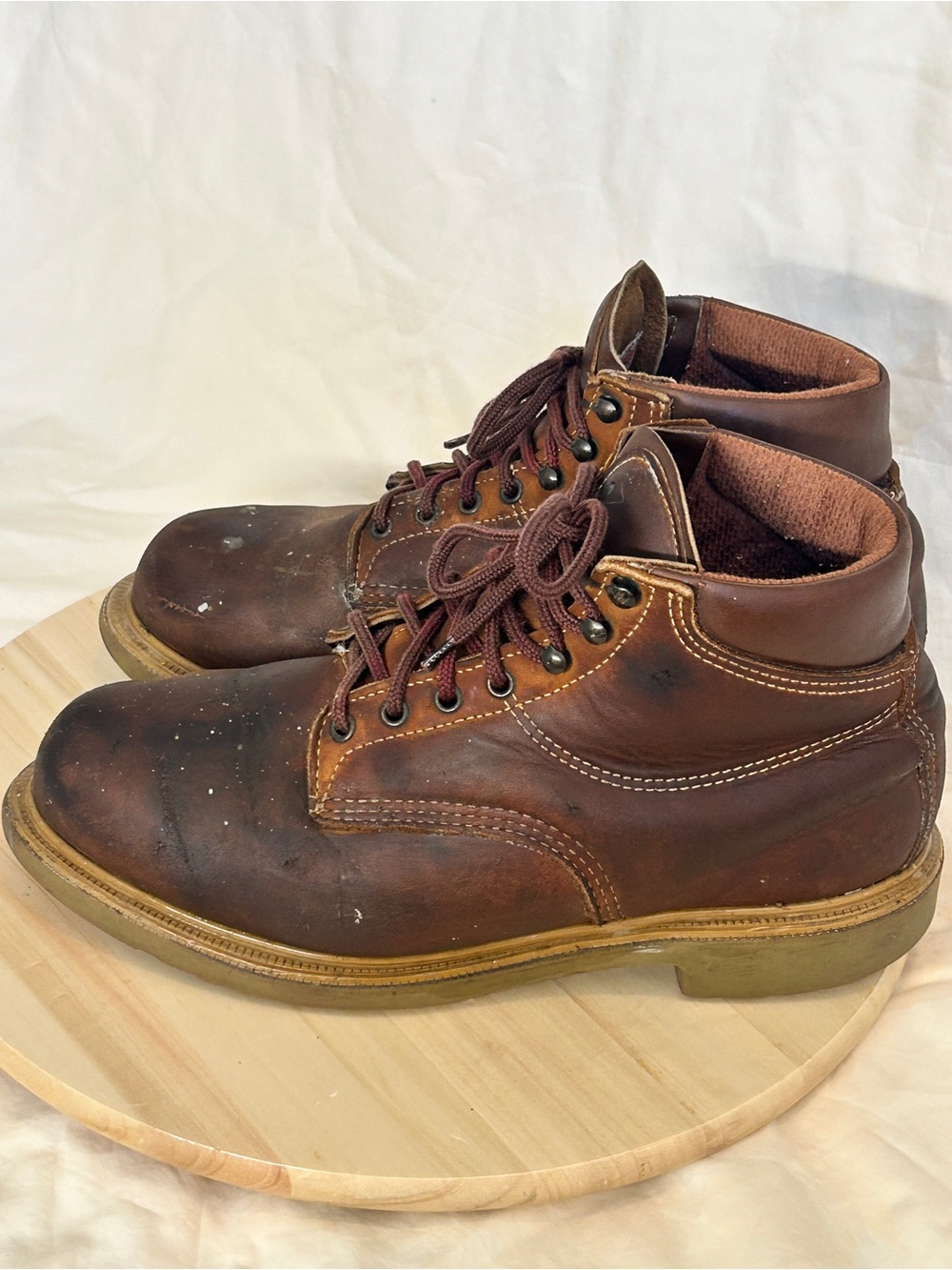 Red Wing Shoes Men's Factors Brown Leather Lace-Up Ankle Work Boot US 11EE